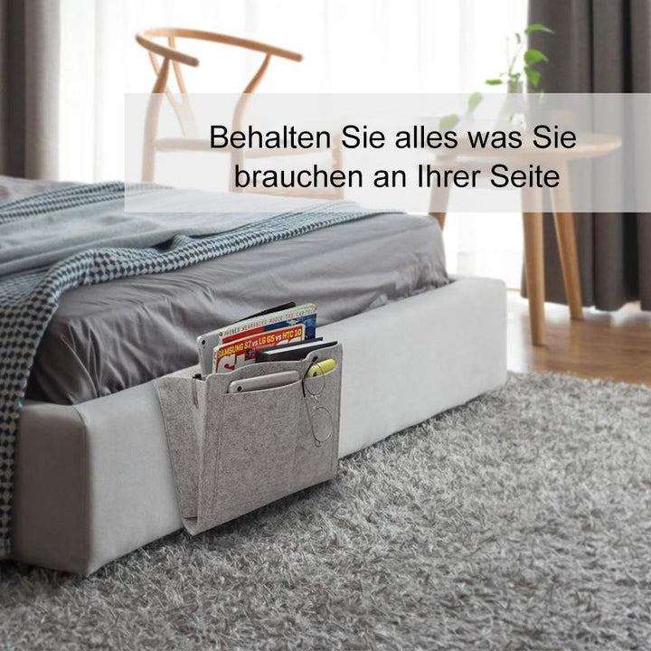 BowLift | Felt Bed Hanging Organizer Bag for Bed Sofa Desk