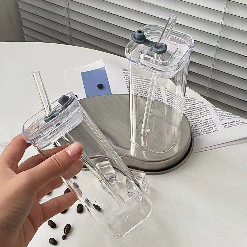 BowLift | Square Drinking Cup with Lid & Straw