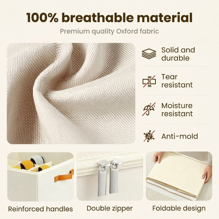 Foldable shoe box made of fabric with lid | Bowlift