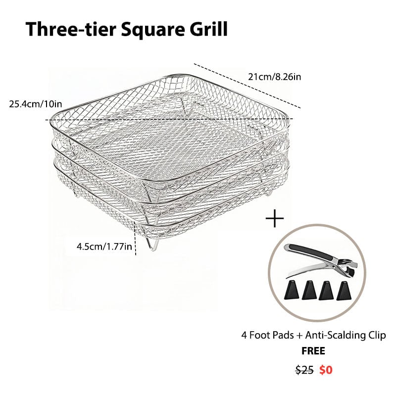 BowLift | 3-Layer Stackable Air Fryer Rack