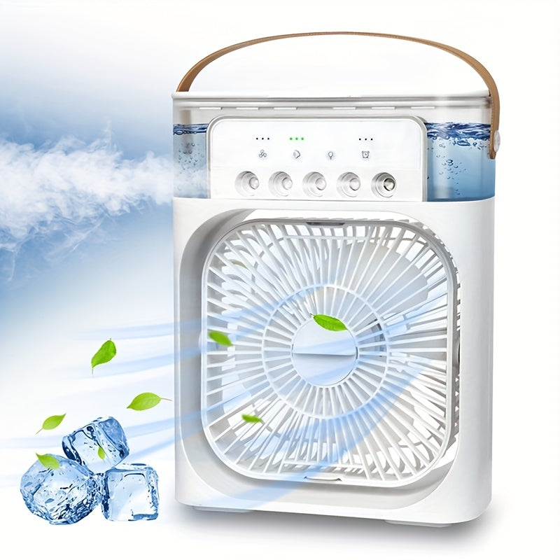5A 2V Portable 600ml Spray Cooler Fan Desk USB Rechargeable Perfume Humidifier Air Conditioning A/C Cooling Fan 3 Wind Speeds | Bowlift