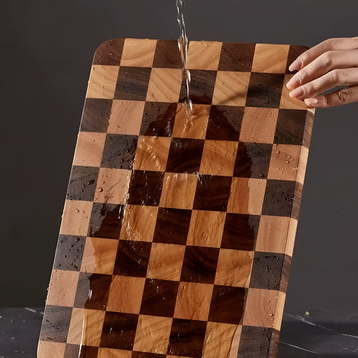 Chessboard Cutting Board Made of Wood – Decorative & Sturdy | Ideal for Cutting and Serving | Bowlift