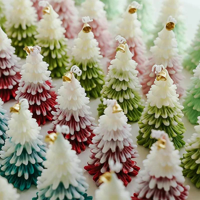 BowLift | Merry Christmas Candle 3D Xmas Tree Shaped Aromatherapy Candles Ornaments Navidad New Year Party Home Decor Xmas Gift