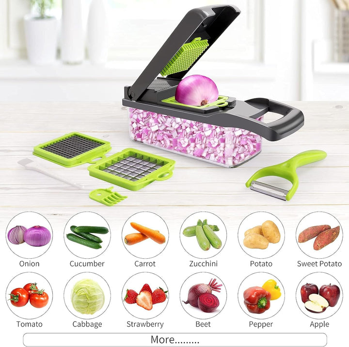 13-in-1 Vegetable Cutter | Faster when Cooking | Bowlift