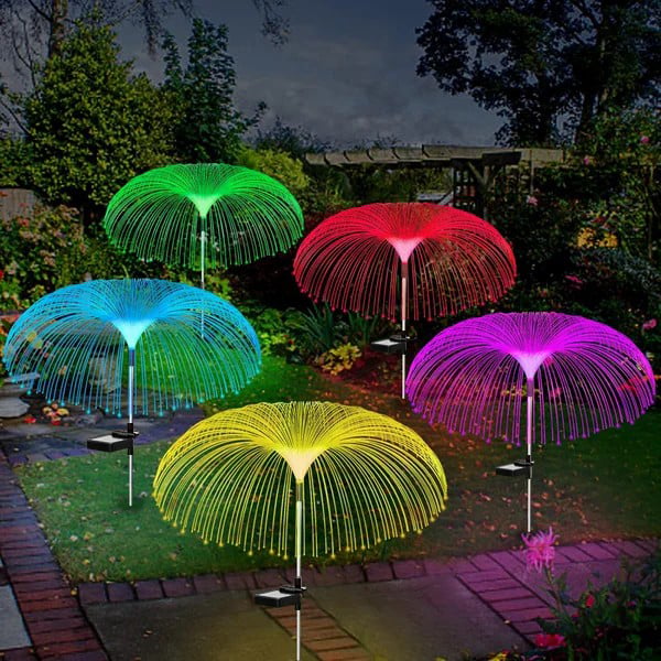 BowLift | Solar Garden Lights | Jellyfish Design with Color-Changing & Warm White Modes | 75cm