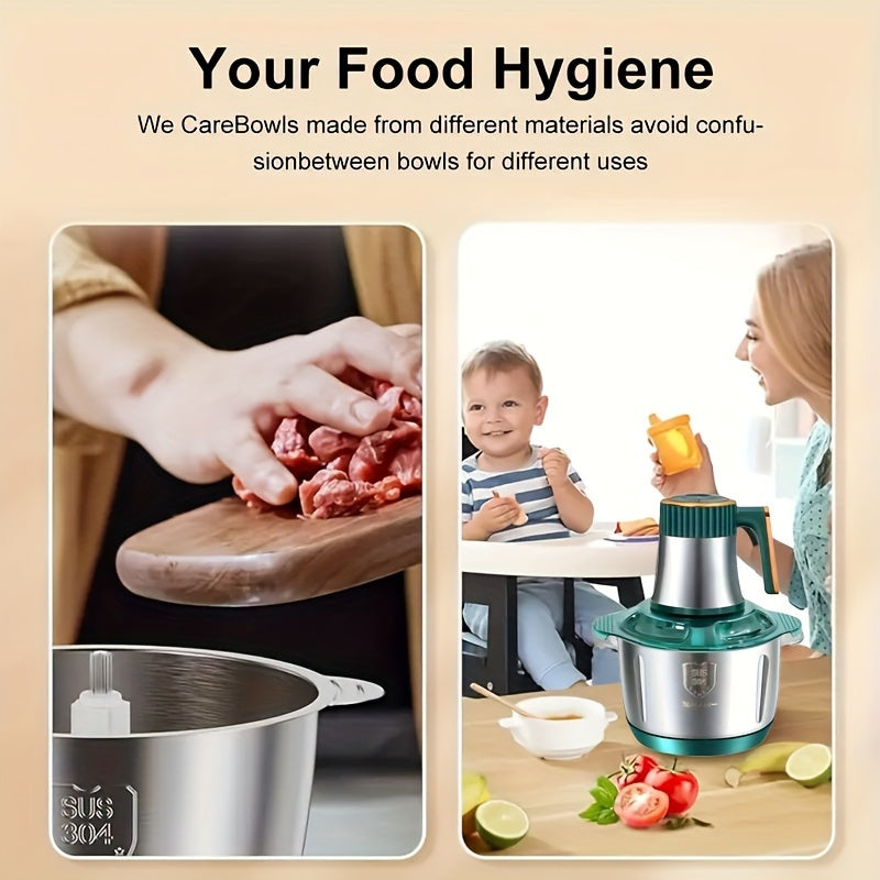 BowLift | Stainless Steel Food Processor – Powerful Meat Grinder & Vegetable Chopper (5L, 5000 RPM)