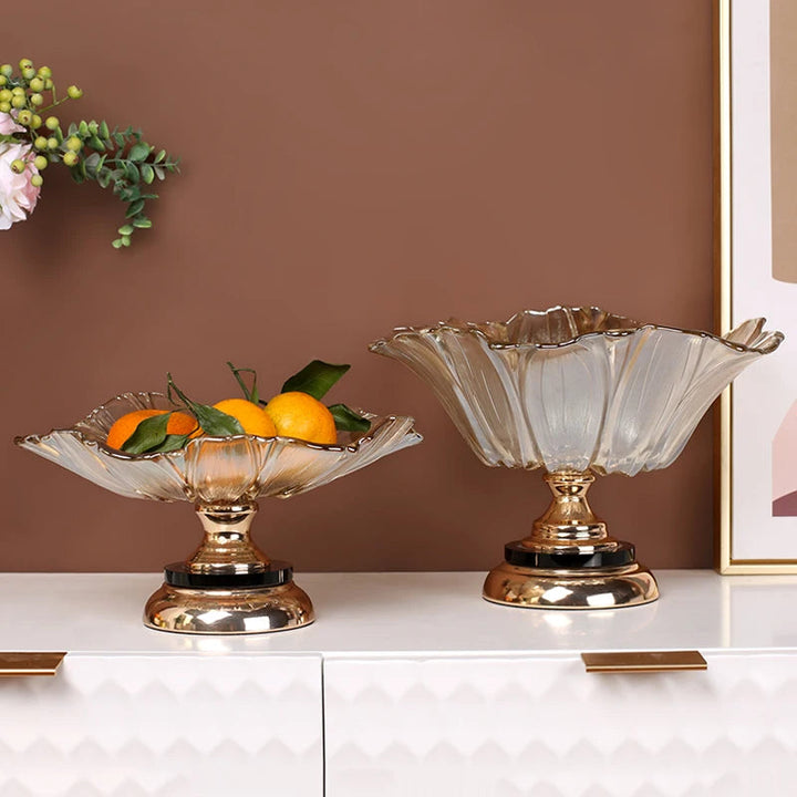 BowLift | Nordic Vintage Amber Crystal Glass Tray