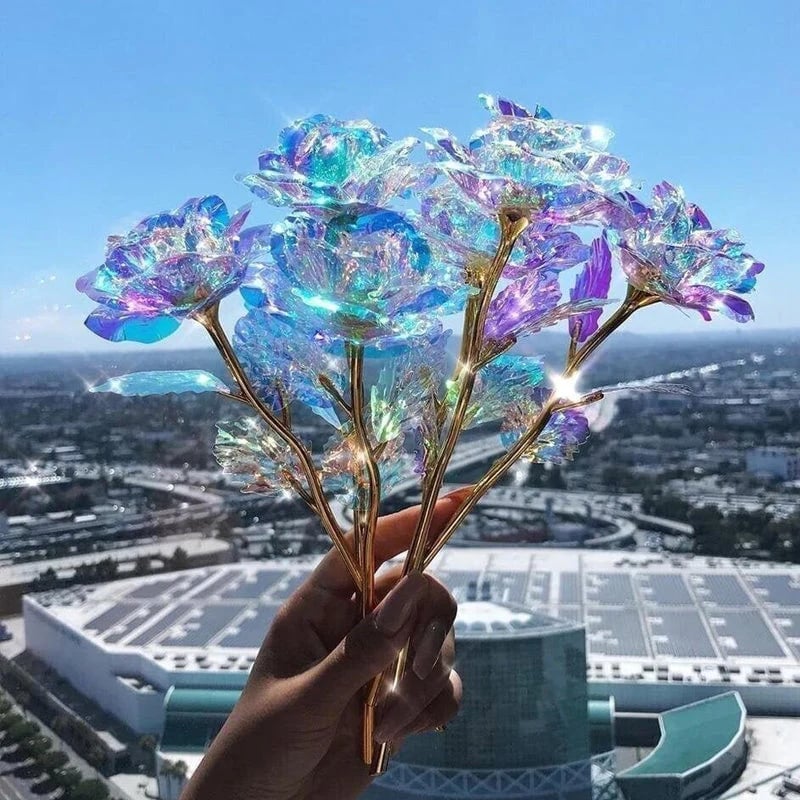BowLift | For the Gift to Your Loved Ones - Colorful Glass Rose