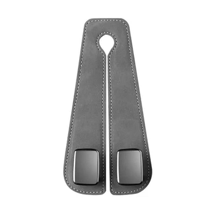 BowLift | Car Seat Back Double Hook with Phone Holder – PU Leather Organizer