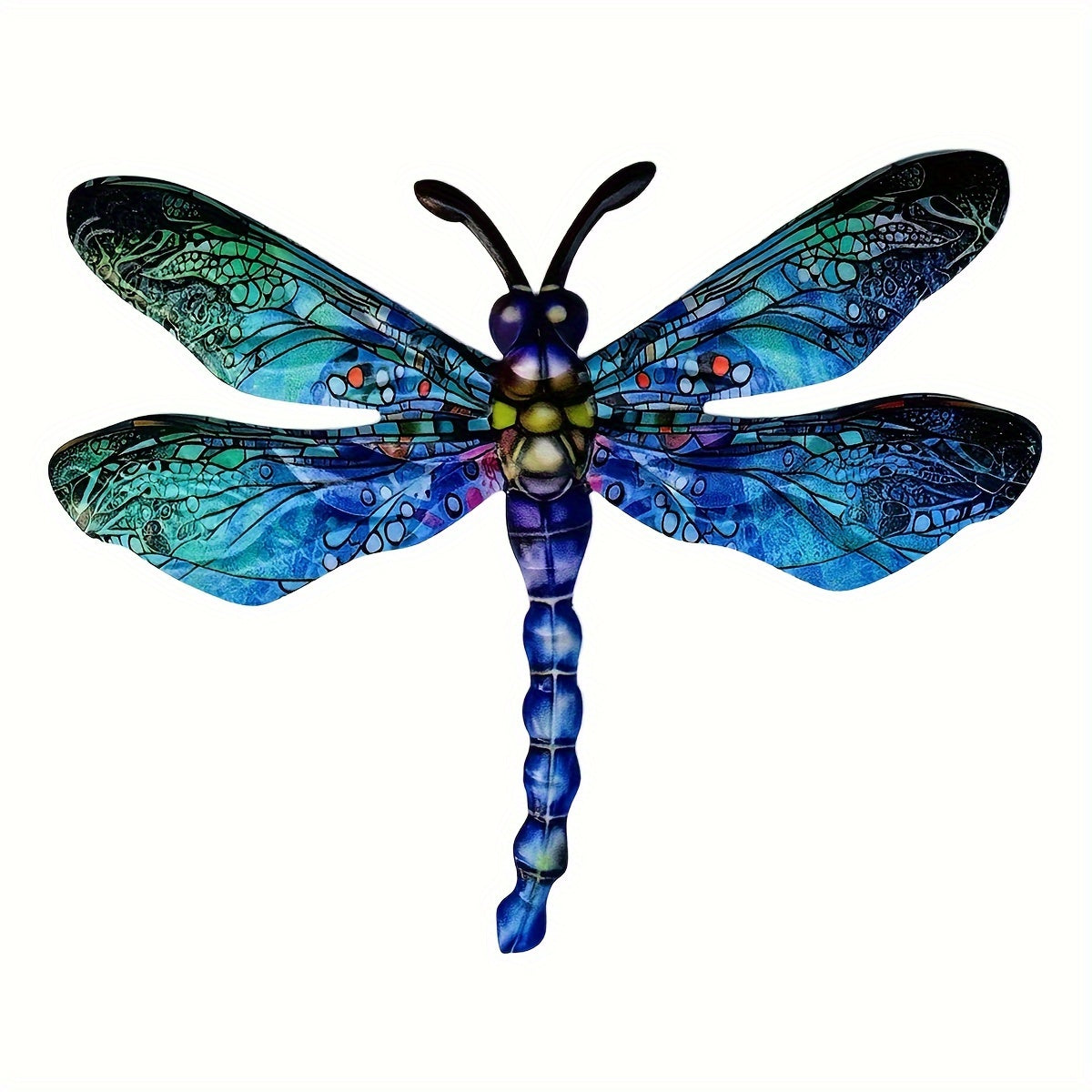 BowLift | 1/2 piece vibrant dragonfly wall art made of metal – artistic outdoor decoration for gardens, homes, and events – durable, versatile, and eye-catching – a perfect gift idea for any occasion