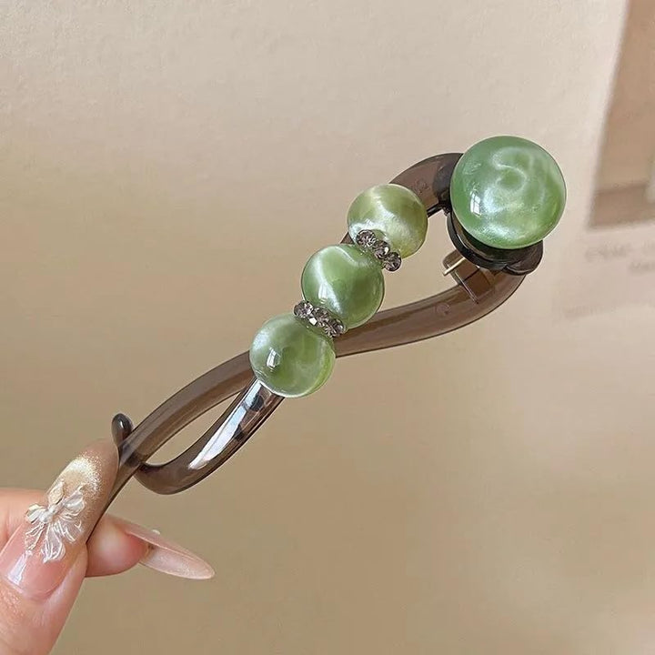 BowLift | Elegant Rose Pearl Twist Hair Clip