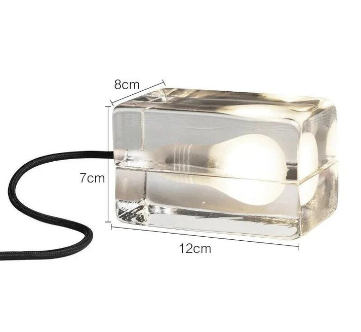 BowLift | Clarylume Glass Table Lamp | Glare-free LED Light | Crystal Clear Design | For Bedroom, Office & Living Room