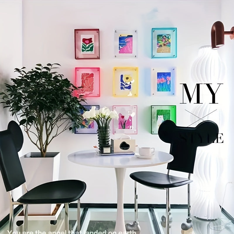 VividFrame – Colorful Transparent Photo Frame for Wall and Table Bowlift