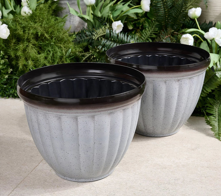 BowLift | Breathable Plant Pot | Ribbed Root Growth Design | Double Drain System | Indoor & Outdoor