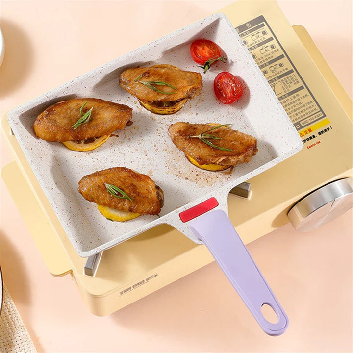 8" Aluminum Square Non Stick Frying Pan Mini Pancake Kitchen Cookware | Bowlift