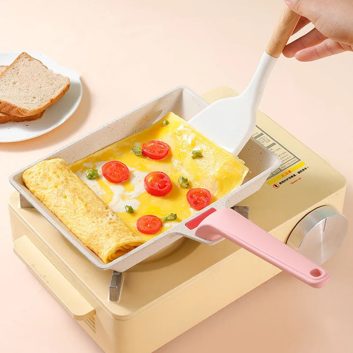 8" Aluminum Square Non Stick Frying Pan Mini Pancake Kitchen Cookware | Bowlift