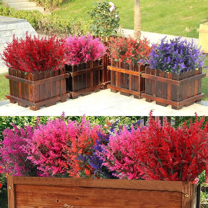 BowLift | 8 Bundles Artificial Lavender Plastic Flowers Decorations