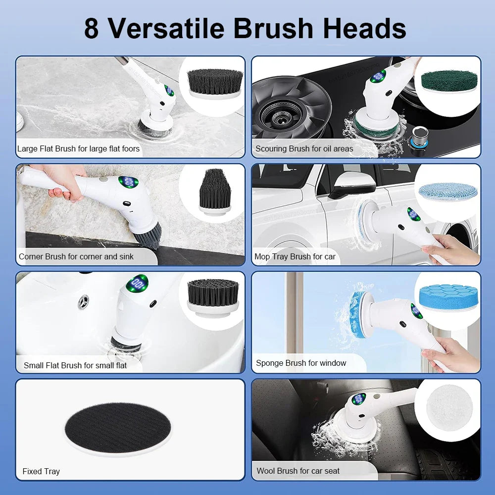 BowLift | 8-in-1 Electric Cleaning Brush – Liora – (1+1 FREE)