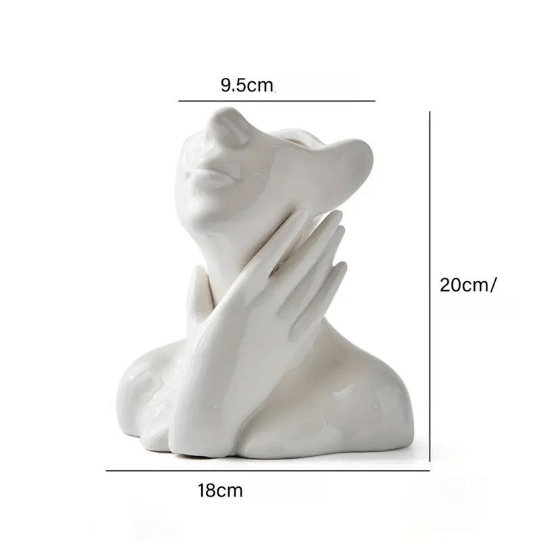 "Unique and Modern Ceramic Vase, Decorative Flower Vase for Living Room and Office" | Bowlift