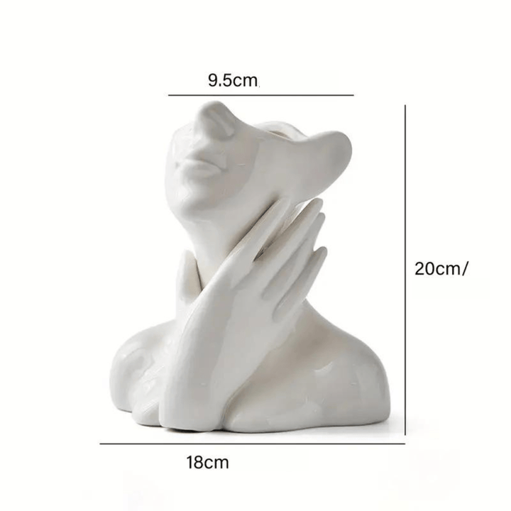 "Unique and Modern Ceramic Vase, Decorative Flower Vase for Living Room and Office" | Bowlift