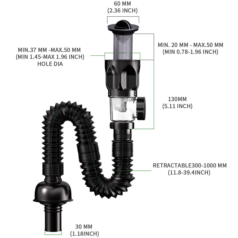 BowLift | Telescopic drain pipe against odor