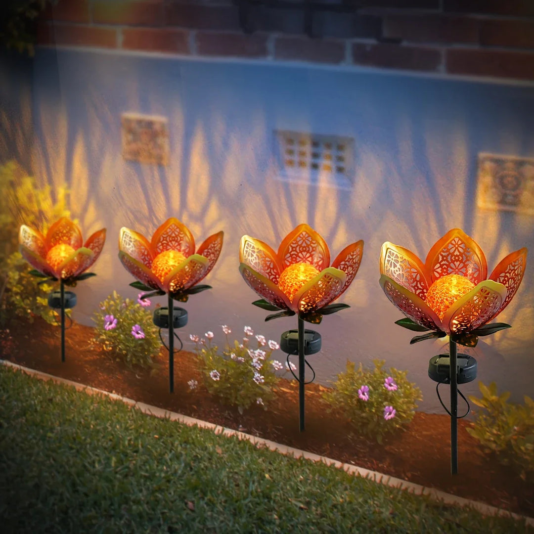 BowLift | Solar Garden Light Lotus Flower – Decorative LED Outdoor Lighting for Garden and Yard