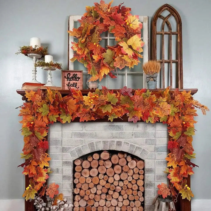 BowLift | Halloween Autumn Wreath – Handmade Door Wreath with Pumpkins and Eucalyptus