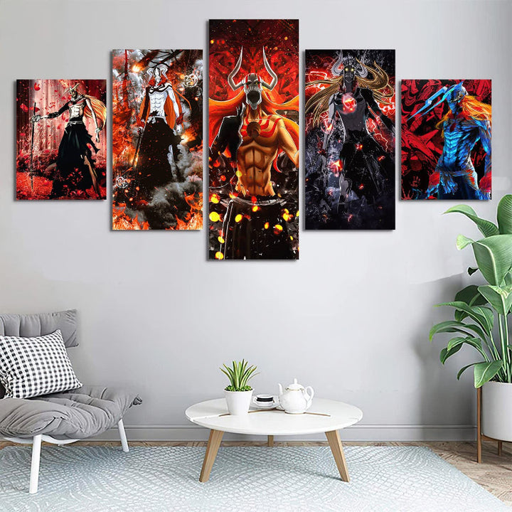 Set Of 5 Soul Reaper Wall Art Painting | Bowlift