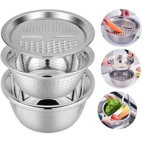 Stainless Steel Fine Mesh Strainer Set Bowlift