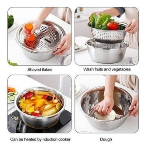 Stainless Steel Fine Mesh Strainer Set Bowlift