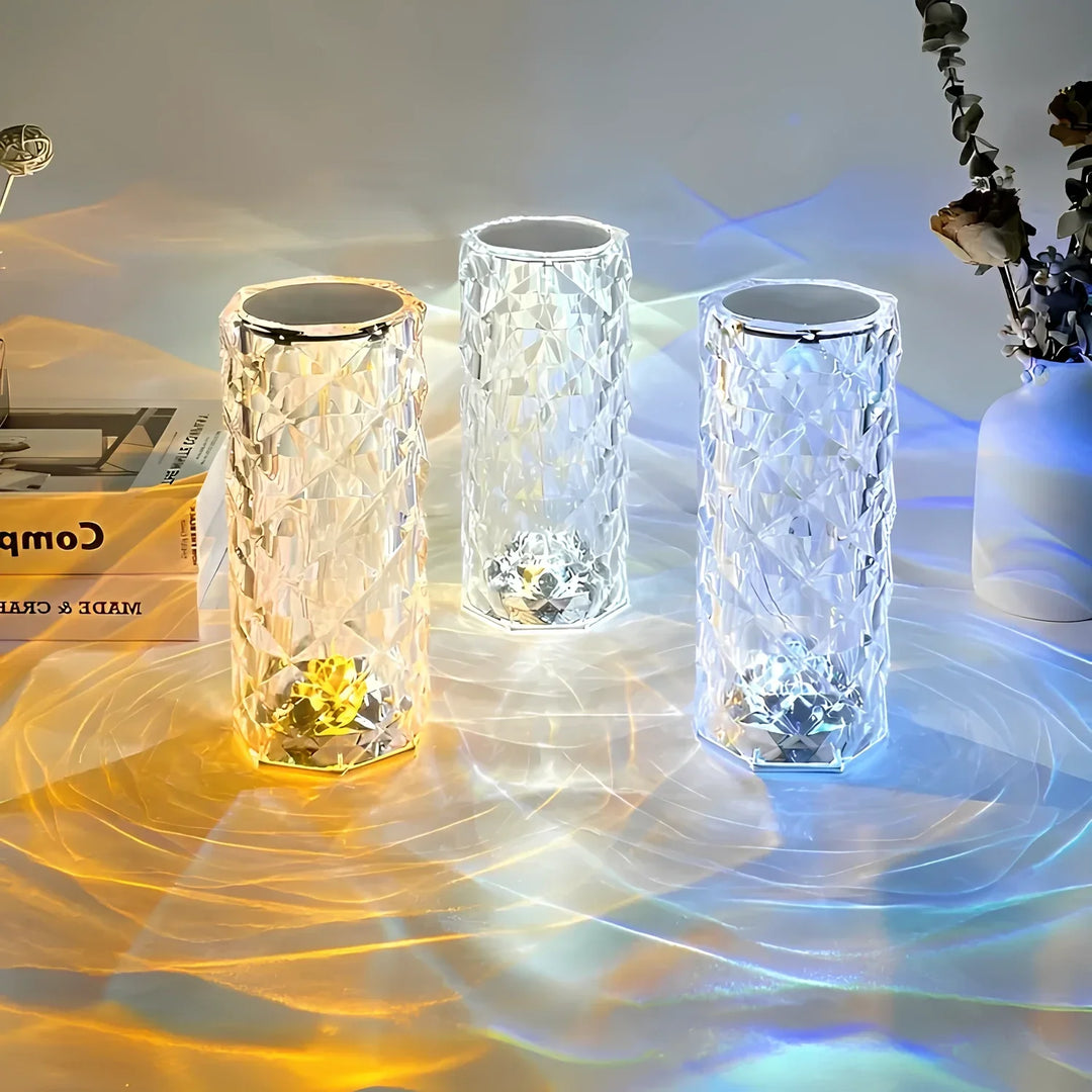 Crystal Table Lamp with Touch Control - Aurora | Bowlift