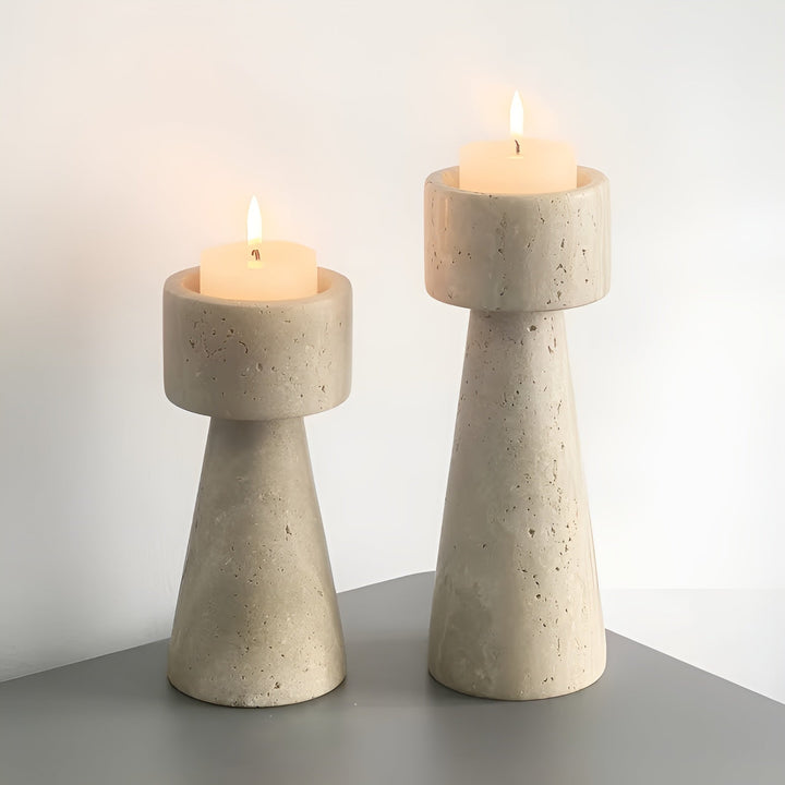 MarBowlifte candle holder made of natural stone – Elegant & Decorative | Polished for taBowlifte, wedding and living space | Bowlift