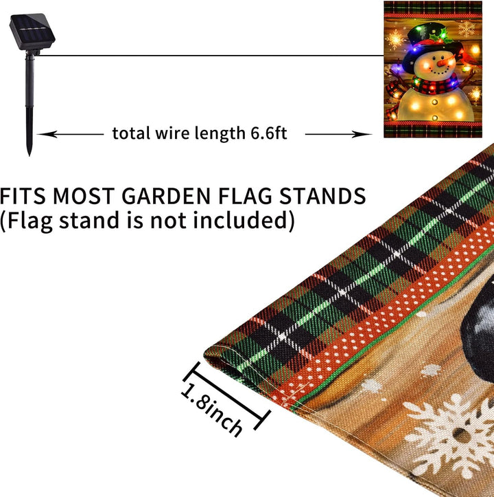 BowLift | Illuminated Snowman Garden Flag - FrostyFlag