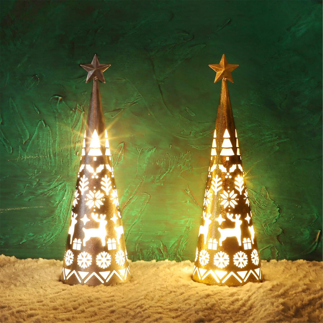 BowLift | LED Cone Table Decoration Set (2 Pieces) - ShimmerCone