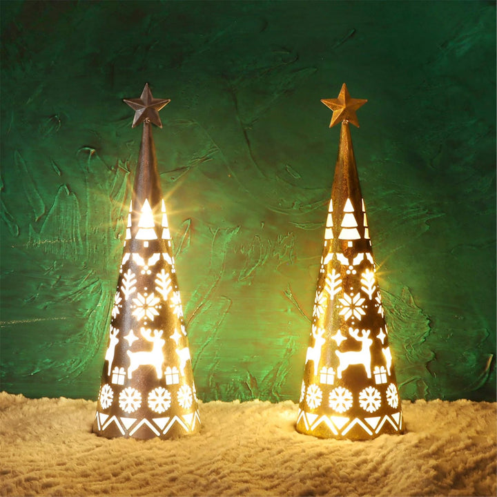 BowLift | LED Cone Table Decoration Set (2 Pieces) - ShimmerCone