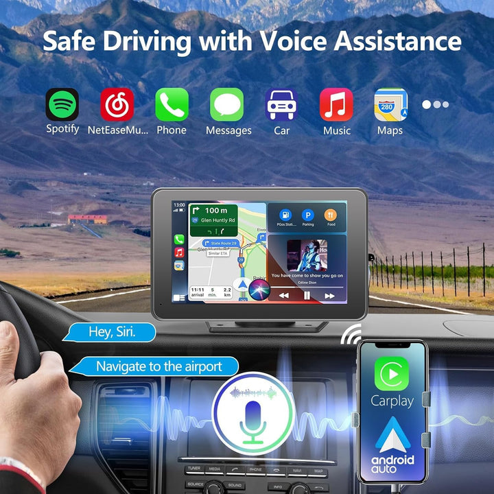 BowLift | Wireless CarPlay & Android Auto 7" Touch Screen Car Stereo