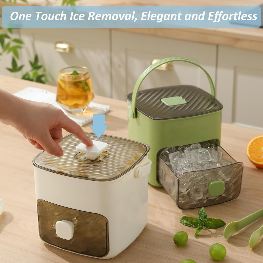 BowLift | Ice cube tray with lid and waste, ice tray for freezer, flexible ice cube trays
