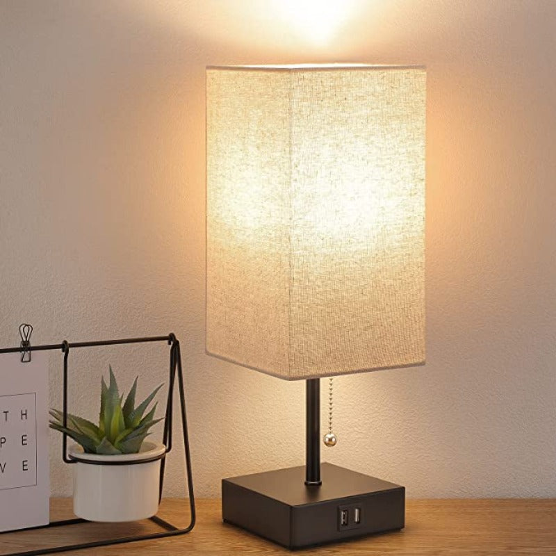 LumiCharge – Modern Table Lamp with USB Charging Ports | Bowlift
