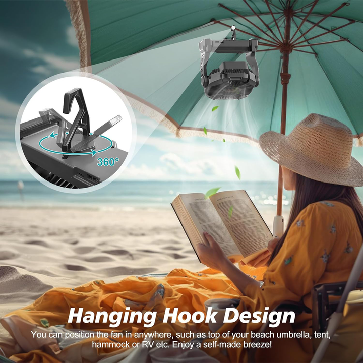Portable Rechargeable Camping Fan | Bowlift