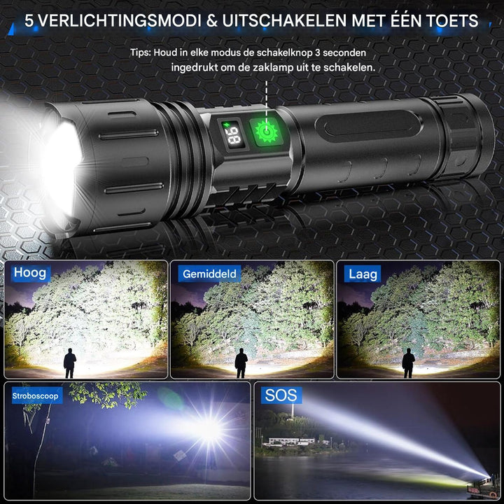 BowLift | UltraStrong Night Vision Flashlight Pro – Rechargeable Aluminum Lamp