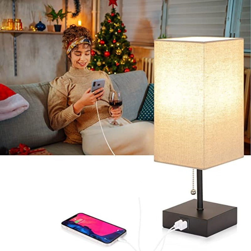 LumiCharge – Modern Table Lamp with USB Charging Ports | Bowlift