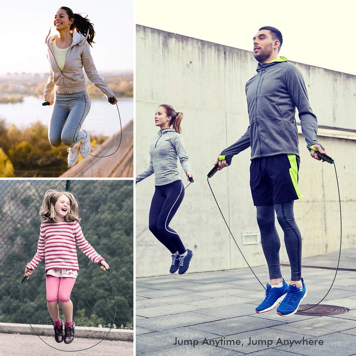 FlexiJump - Verstelbaar Tangle-Free Springtouw voor Fitness Bowlift