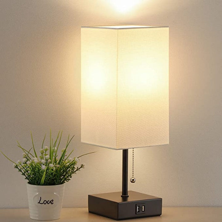 LumiCharge – Modern Table Lamp with USB Charging Ports | Bowlift