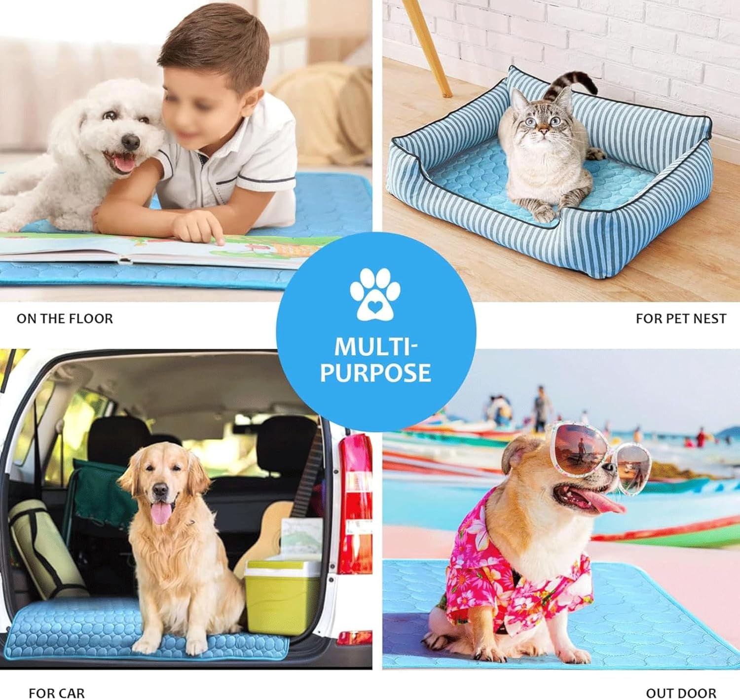 BowLift | Extra-Large Dog Cooling Mat for Summer Comfort