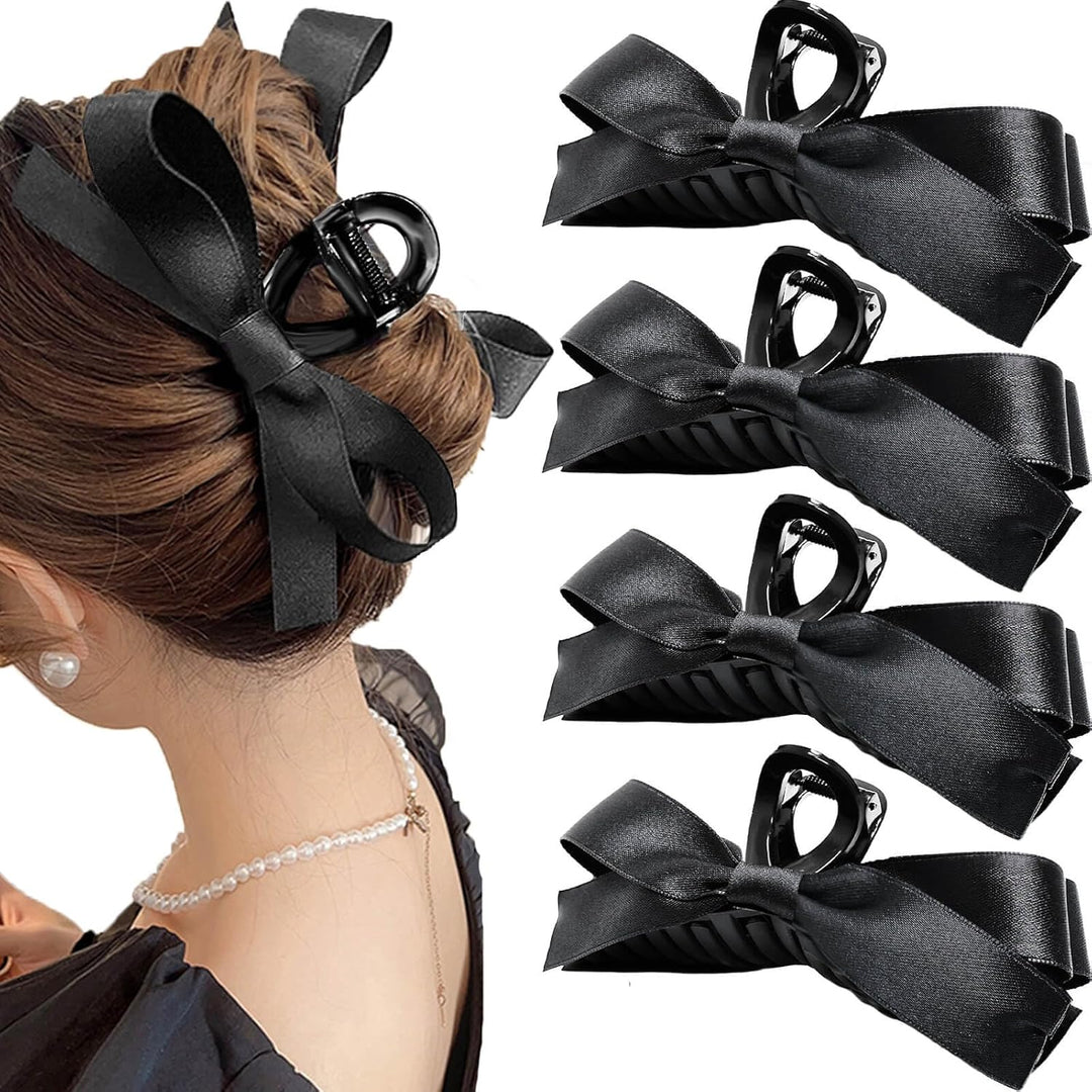 BowLift | Large Hair Clips with Satin Bows