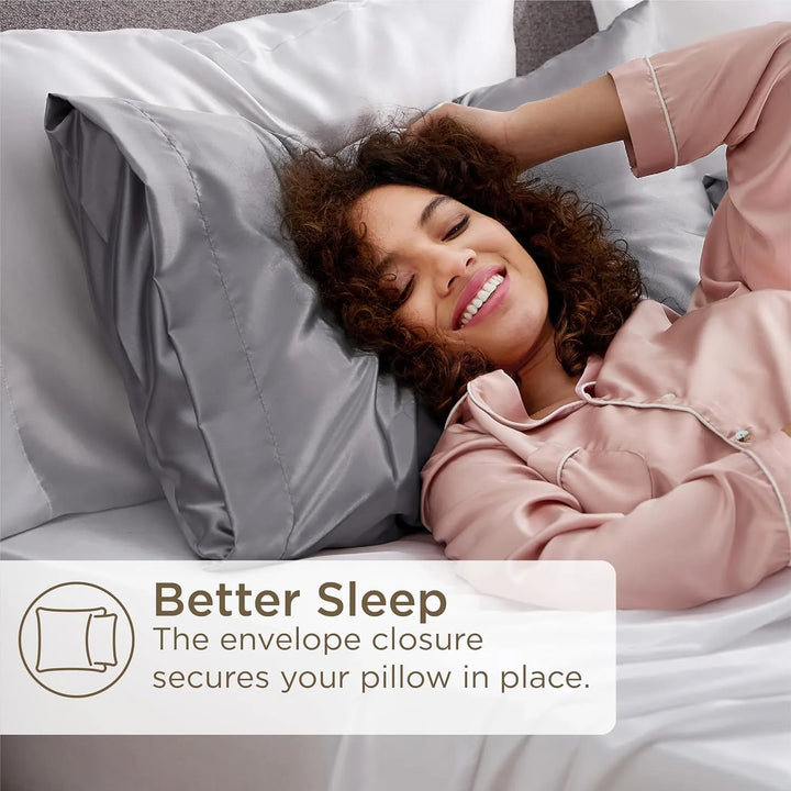 BowLift | Silk Pillow Case (2 Pack) | Hypoallergenic, Anti-Aging & Ideal for Hair and Skin Care
