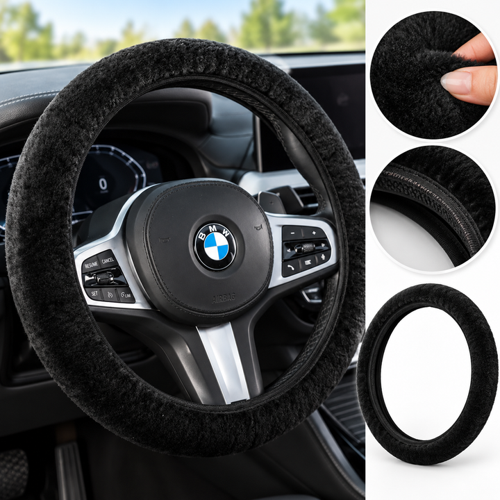 Plush Shearling Steering Wheel Cover Bowlift