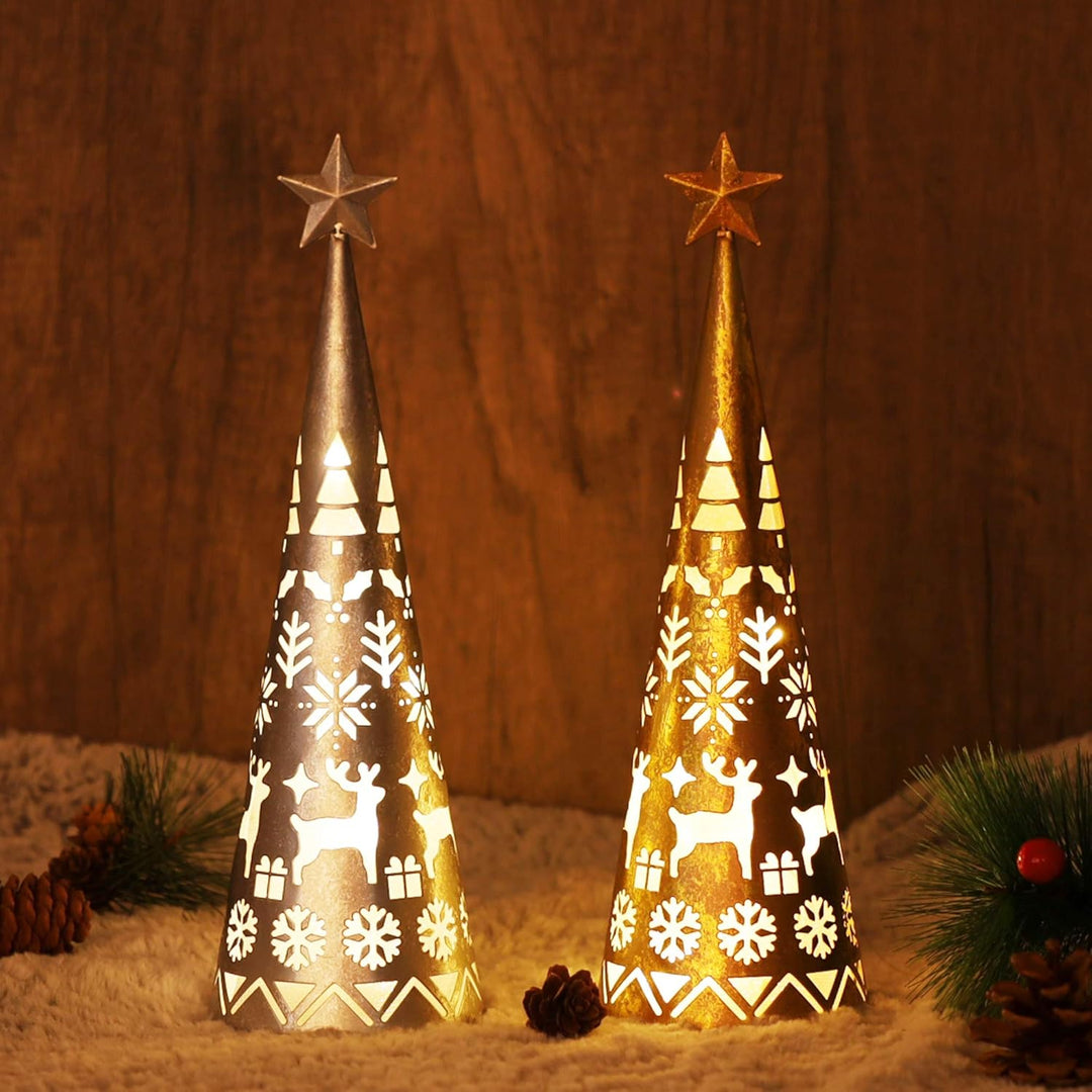 BowLift | LED Cone Table Decoration Set (2 Pieces) - ShimmerCone
