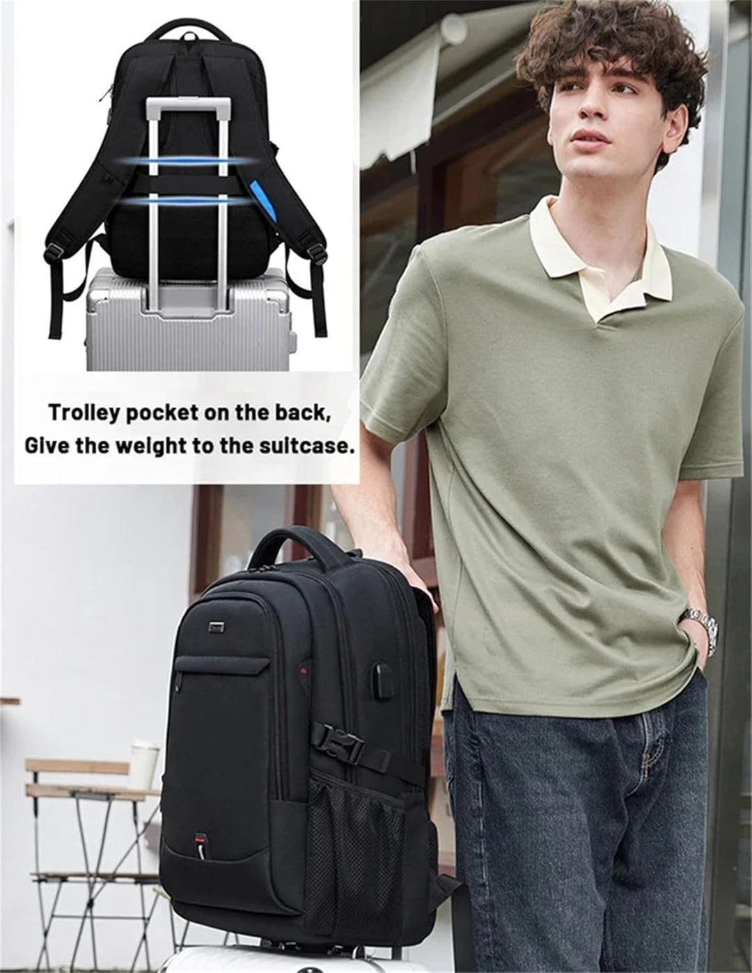 Water-Resistant Laptop & Travel Backpack with Organised Compartments | Bowlift