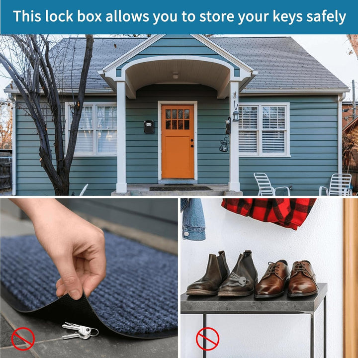 BowLift | Key Safe Wall Mounted-Key Lock Box with 4 Digit Combination